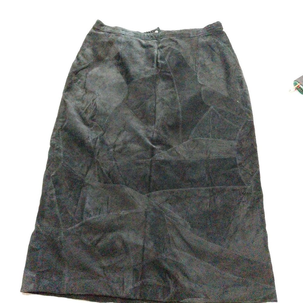 Mattina J 100% Genuine Leather Maxi Skirt
